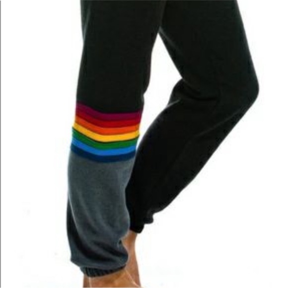 Aviator Nation Rainbow Stripe Joggers - Picture 2 of 4